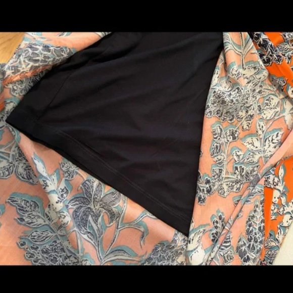 Maxi Skirt Tie Front Slit Side Floral Multicolor - Picture 5 of 5